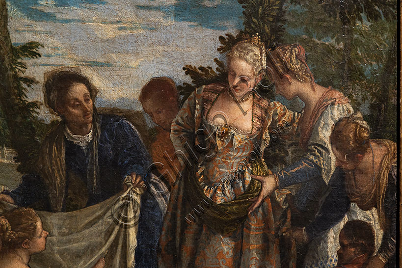 “Ritrovamento di Mosè”, di Paolo Caliari, detto il Veronese, 1580, olio su tela. Particolare.