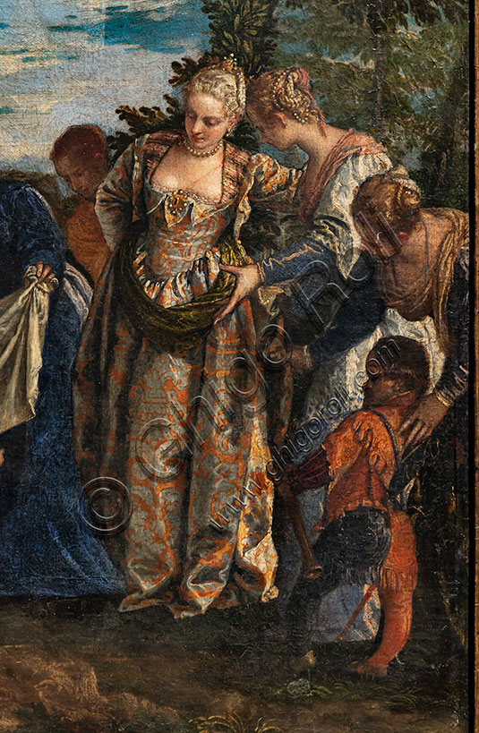 “Ritrovamento di Mosè”, di Paolo Caliari, detto il Veronese, 1580, olio su tela. Particolare.