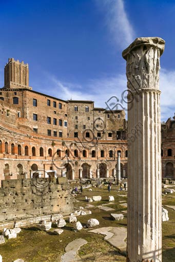 Roma, Mercati di Traiano: veduta dell'emiciclo.