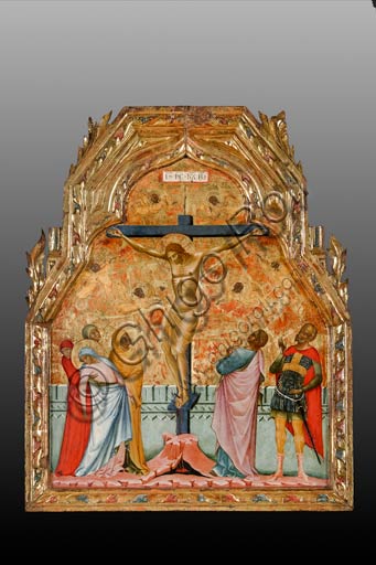 Roma, Museo Nazionale di Palazzo Venezia (già nella chiesa di San Giorgio a Pirano, Istria): Paolo Veneziano, Crocifissione (1355).  Tempera e olio su tavola cm 56 x 69.