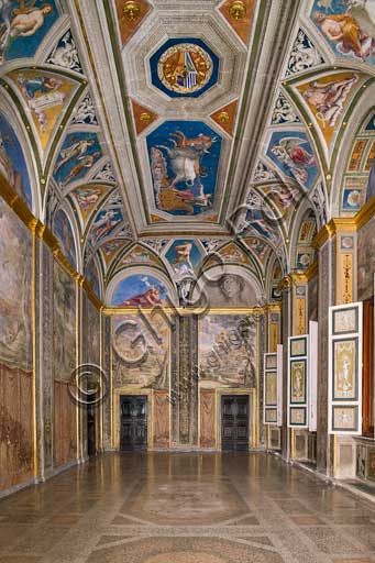 Rome, Villa Farnesina: the Loggia of Galatea. The Loggia ia named according to Raffaello's fresco representing the Triumph of Galatea.