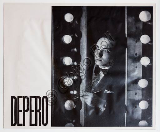Rovereto, Casa Depero: ritratto fotografico di Fortunato Depero.