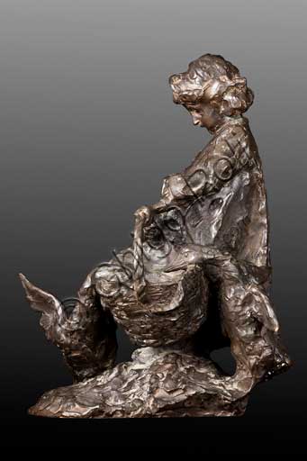 Assicoop - Unipol Collection:  Giuseppe Graziosi (1879 - 1942), "The raid", bronze, 40 X 21 X 30.
