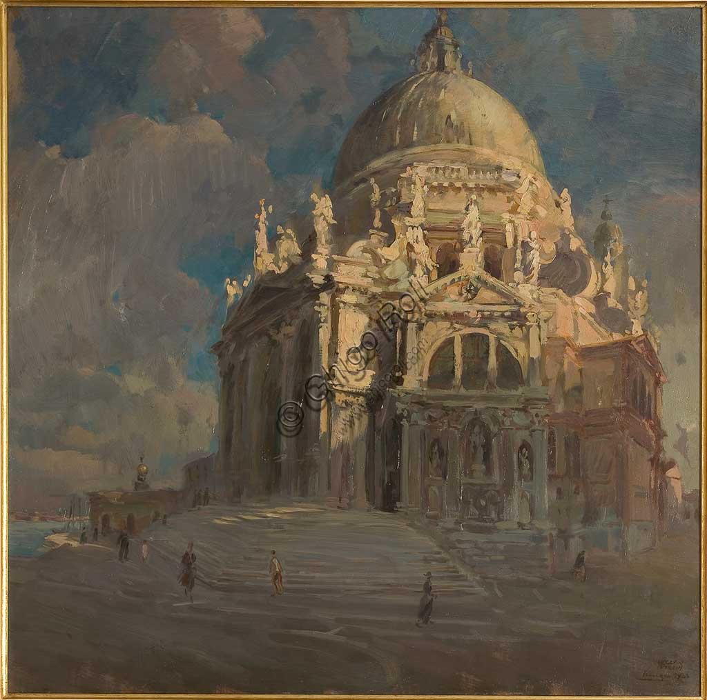 Collezione Assicoop - Unipol: "La Salute al tramonto", olio su tela, 1923, di Mario Vellani Marchi (1895 - 1979).