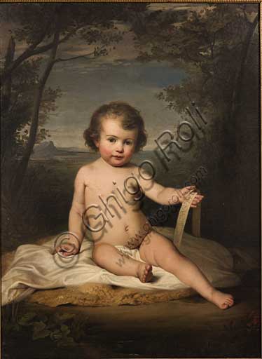 Assicoop - Unipol Collection: Adeodato Malatesta (1806-1891), "Infant St. John". Oil painting.