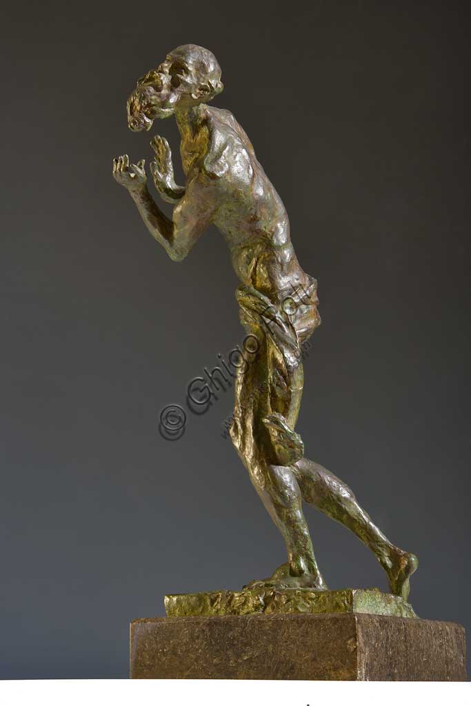 Assicoop - Unipol Collection: Giuseppe Graziosi (1879-1942), "Saint Jerome". Bronze statue, h cm 63.