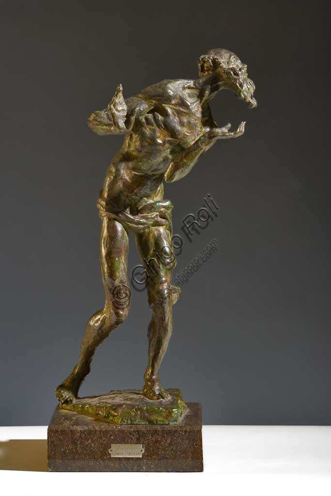 Assicoop - Unipol Collection: Giuseppe Graziosi (1879-1942), "Saint Jerome". Bronze statue, h cm 63.