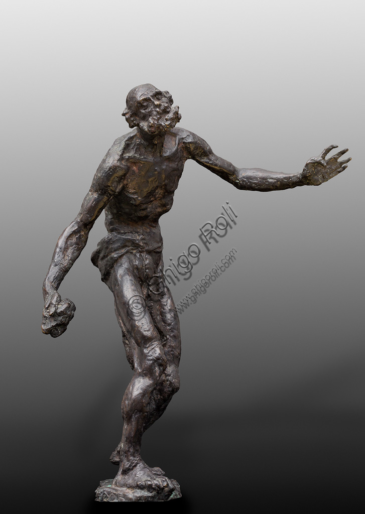 Collezione Assicoop - Unipol: Giuseppe Graziosi (1879 - 1942): "San Girolamo". Bronzo, h cm. 60