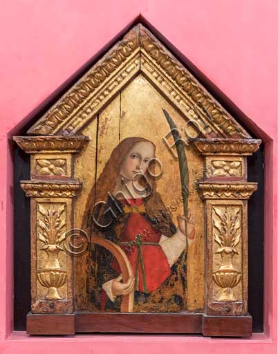 Bergamo, Museo Bernareggi: "Santa Caterina di Alessandria", di Bernardo o Antonio Marinoni, (notizie dal 1493 al 1533/45).
