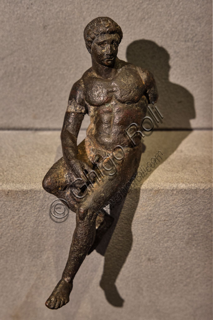 Brescia, "Santa Giulia, Museum of the City" (Unesco site since 2011): "Sitting Mercury" (IV century BC). The bronze figurine copies the model of the Lysippos' Greek school.