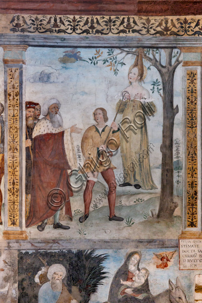 Brescia, "Santa Giulia, Museo della Città", (sito Unesco dal 2011), Chiesa di Santa Maria in Solario, affreschi di Floriano Ferramola e bottega (1513 - 1524) sulle Storie di S. Giulia e Cristo: particolare del martirio di S. Giulia (1520).