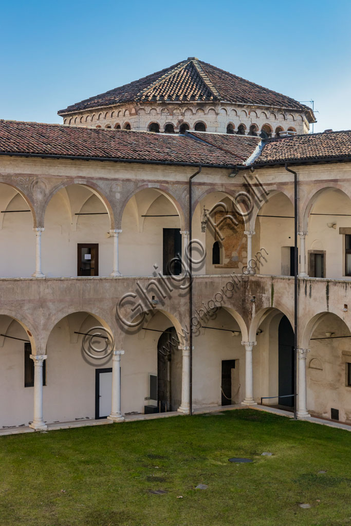 Brescia, "Santa Giulia, Museum of the City" (Unesco site since 2011): cloister and tiburon of the Church of Santa Maria in Solario.