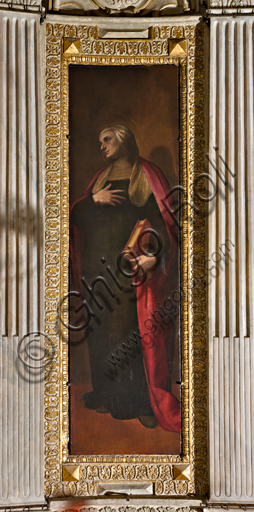 , Genoa, Duomo (St. Lawrence Cathedral), inside, The Lercari Chapel or The Chapel of the Blessed Sacrament (Northern apse): "St. Anne", by Luca Cambiaso, 1575