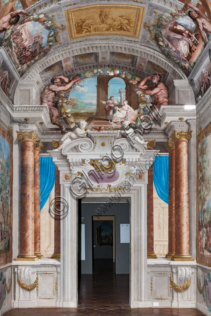 Sassuolo, Palazzo Ducale Estense, Galleria di Bacco, soffitto:  “Semele ascolta i consigli di Giunone”. Dipinto murale a tempera  di Jean Boulanger, 1650 - 52.