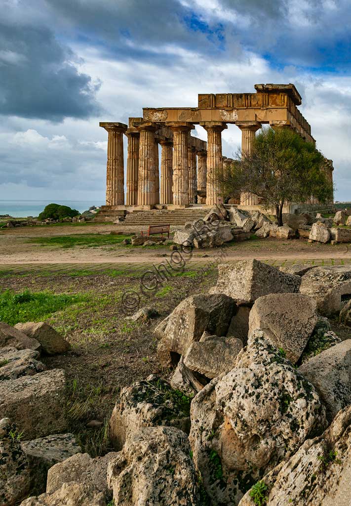 Selinunte, Selinunte  and Cave di Cusa Archaeological Park: view of Temple E (Temple of Hera).