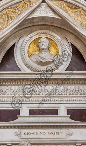 Basilica of the Holy Cross, right aisle: "Sepulchre of Gioacchino Rossini", by Giuseppe Cassioli, 1900.Detail.