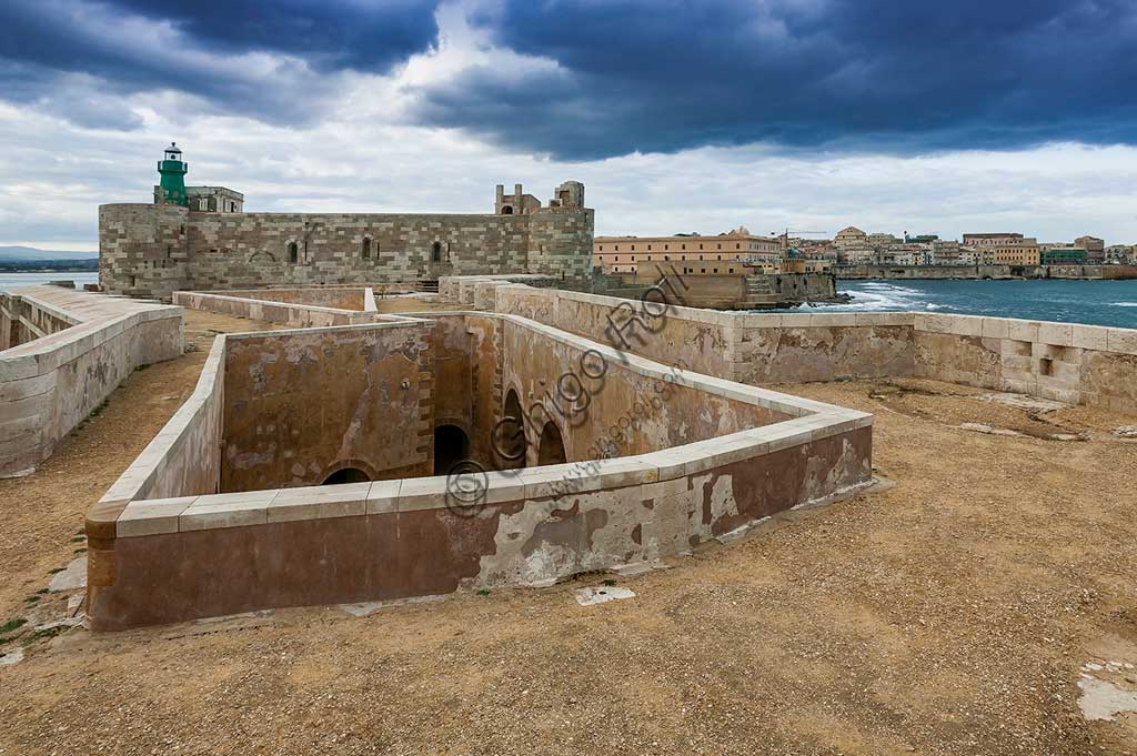 Syracuse: bastions of the Maniace Castle on the island of Ortigia.