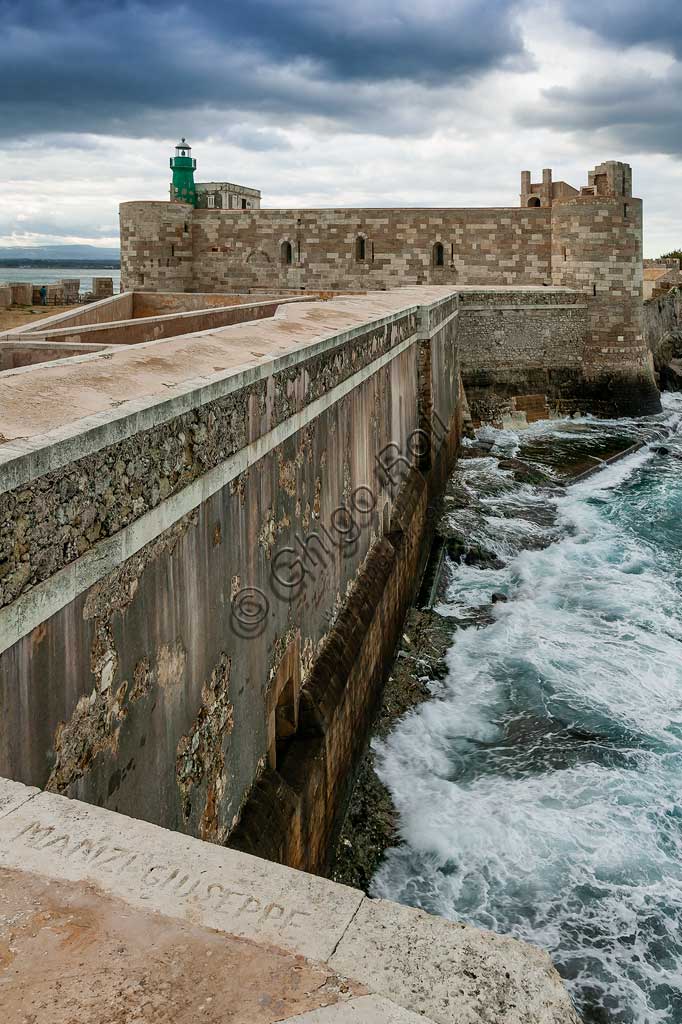 Syracuse: bastions of the Maniace Castle on the island of Ortigia.