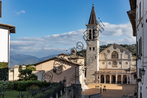 Spoleto: la piazza del Duomo (Cattedrale di Santa Maria Assunta).