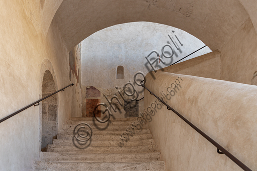  Spoleto, Rocca Albornoz (Stronghold): staircase.