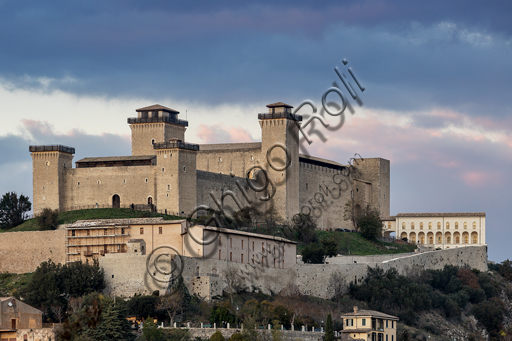  Spoleto: view of Rocca Albornoz (Stronghold).