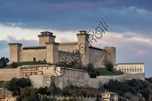 Spoleto: veduta della Rocca Albornoz. 