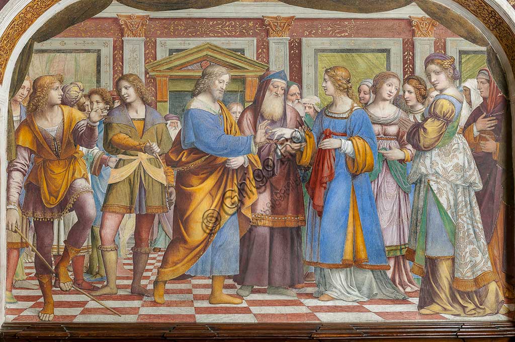 Saronno, Shrine of Our Lady of Miracles: "The Marriage of the Virgin Mary", fresco by Bernardino Luini, 1525 - 1532.