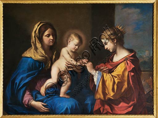 Modena, Galleria Estense: "Sposalizio Mistico di Santa Caterina", del Guercino (Giovanni Francesco Barbieri, 1591-1666).