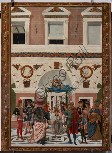 Perugia, Galleria Nazionale dell'Umbria: "Storie di san Bernardino", ciclo di otto tavolette dipinte a tempera, datate 1473. Riferite prudentemente a un "Maestro" o "Bottega del 1473", vi parteciparono alcuni dei migliori pittori umbri dell'epoca,  "Guarigione del cieco", attribuito al Pinturicchio. 