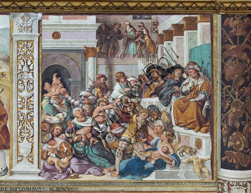  Cremona, Duomo (the Cathedral of S. Maria Assunta), interior, presbytery, seventh arch: "Massacre of Innocents", fresco by Altobello Melone, 1517.