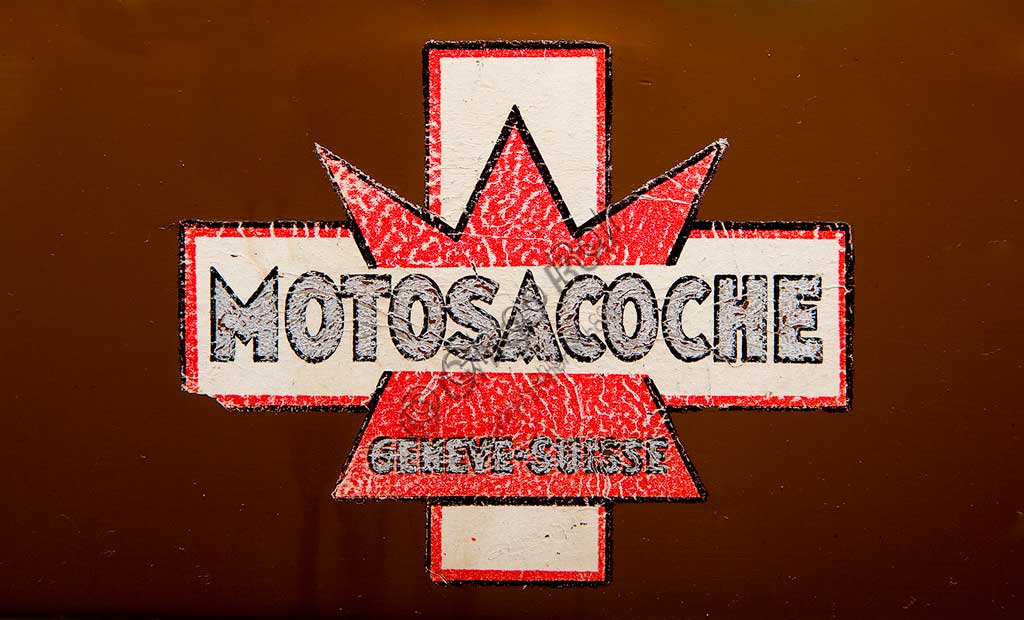 Ancient Motorbike Motosacoche M5. Trademark.