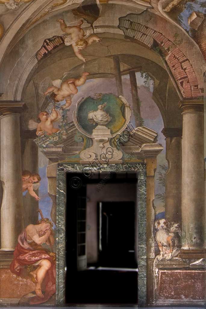 Palazzo Rosso: La Loggia. Sulla volta "il Tempio di Diana", affresco di Paolo Gerolamo Piola.
