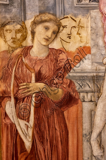  "The temple of Love", 1872 by Edward Coley Burne - Jones  (1833 - 1898); oil painting on canvas. Detail.