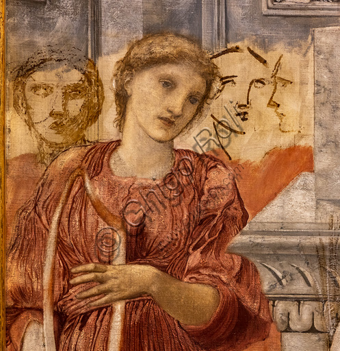 "Il tempo dell'amore", 1872 di Edward Coley Burne - Jones  (1833 - 1898); olio su tela. Particolare.