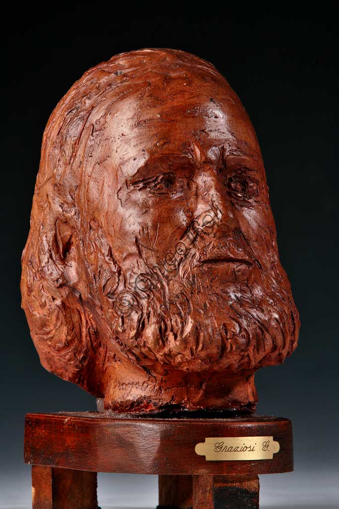 Assicoop - Unipol Collection: Unknown (Giuseppe Graziosi?), "Head of Giuseppe Garibaldi". Earthenware.