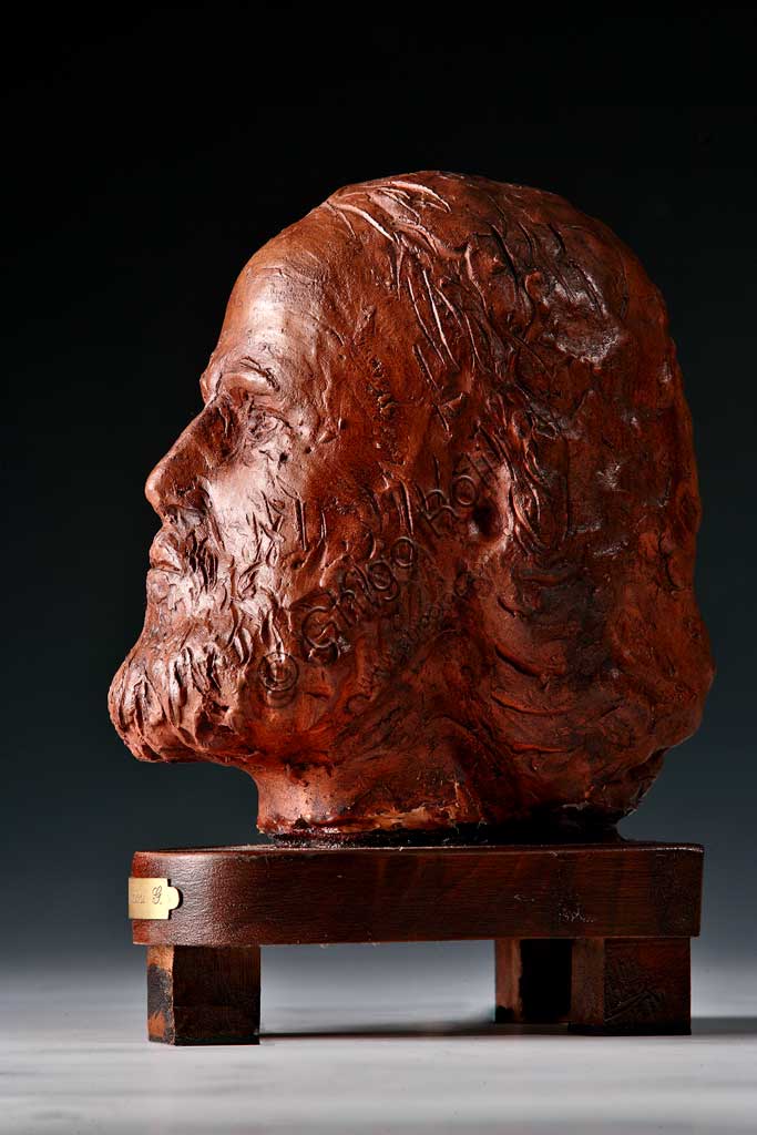 Assicoop - Unipol Collection: Unknown (Giuseppe Graziosi?), "Head of Giuseppe Garibaldi". Earthenware.