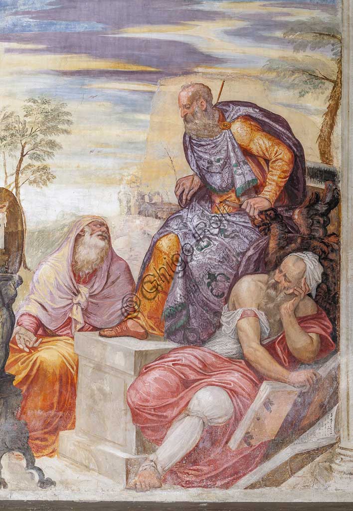 Thiene, Villa Porto Colleoni (also known as Castle in Thiene), Camerone: "The Clemency of Scipio", frescoes by Giovanni Antonio Fasolo (c. 1560-1565). Detail.