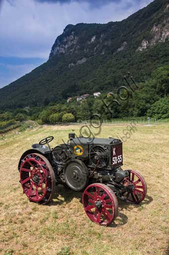 Old Tractor.Make: HSCS (Hofherr - Schrantz - Clayton - Shuttleworth)Model: K44-48Year: 1938 - 1942Fuel: crude oil and/or diesel oilNumber of Cylinders: Displacement: about 10.600 ccHorse Power: 44 HP at the wheel and 48 HP  at the PTO (Power Take-Off)Characteristics: 2-stroke diesel cycle. It had been used in the Second World War to pull the cannons, but then it was abandoned because it made too much noise and signaled the vehicle to the enemies.