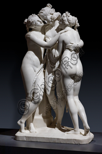  "The three Graces", 1812-17, by Antonio Canova (1757 - 1822), marble statue.