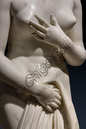  "Venus", 1817-20, by Antonio Canova (1757 - 1822), marble statue. Detail.