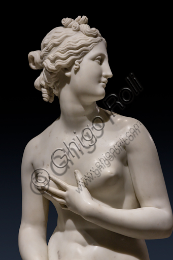  "Venus", 1817-20, by Antonio Canova (1757 - 1822), marble statue. Detail.