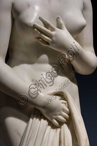"Venere", 1817-1820, di Antonio Canova (1757 - 1822), marmo. Particolare.