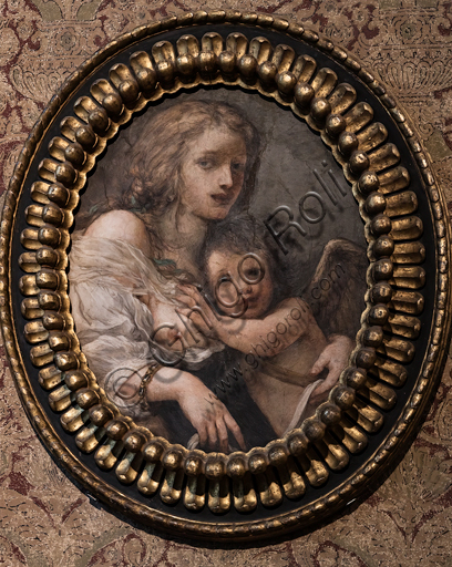  Baldassarre Franceschini, known as Volterrano: "Venus and Cupid", detached fresco, half XVII century.