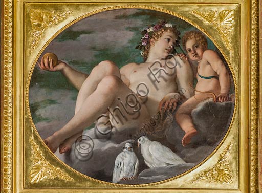 Modena, Galleria Estense: "Venere e Cupido" (1592) , di Annibale Carracci. Olio su tela.