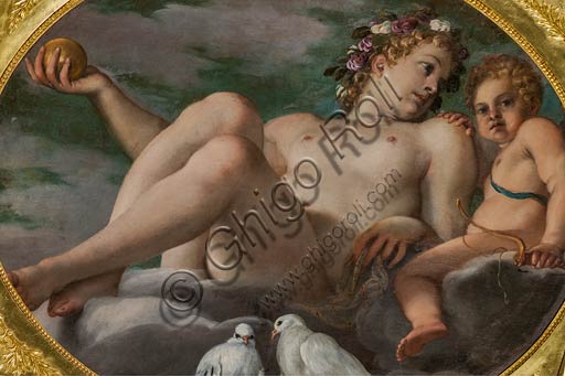 Modena, Galleria Estense: "Venere e Cupido" (1592) , di Annibale Carracci. Olio su tela.