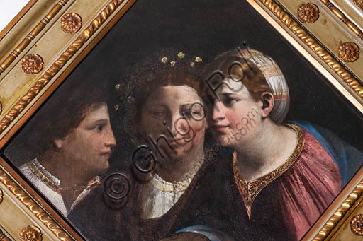  Modena, Galleria Estense, allegorical rhombus: "Conversation", by  Giovanni Luteri, known as Dosso Dossi.
