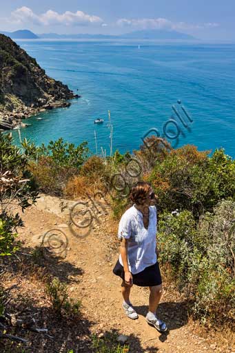 La Via dei Cavalleggeri lungo il promontorio di Piombino. 