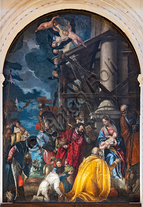 Vicenza,  Church of St. Corona, Chapel of St. Joseph: “Adoration of the Magi”, by Paolo Caliari known as il Veronese, 1573.