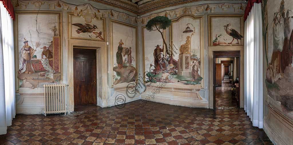 Vicenza, Villa Valmarana ai Nani, Foresteria: veduta della stanza cinese.  Affreschi di Giandomenico Tiepolo, 1757.