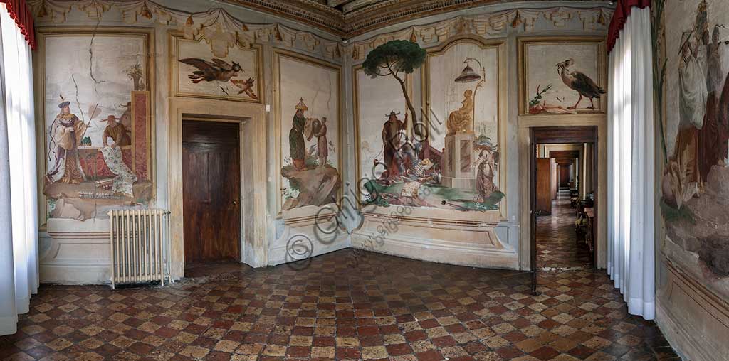 Vicenza, Villa Valmarana ai Nani, Foresteria: veduta della stanza cinese.  Affreschi di Giandomenico Tiepolo, 1757.